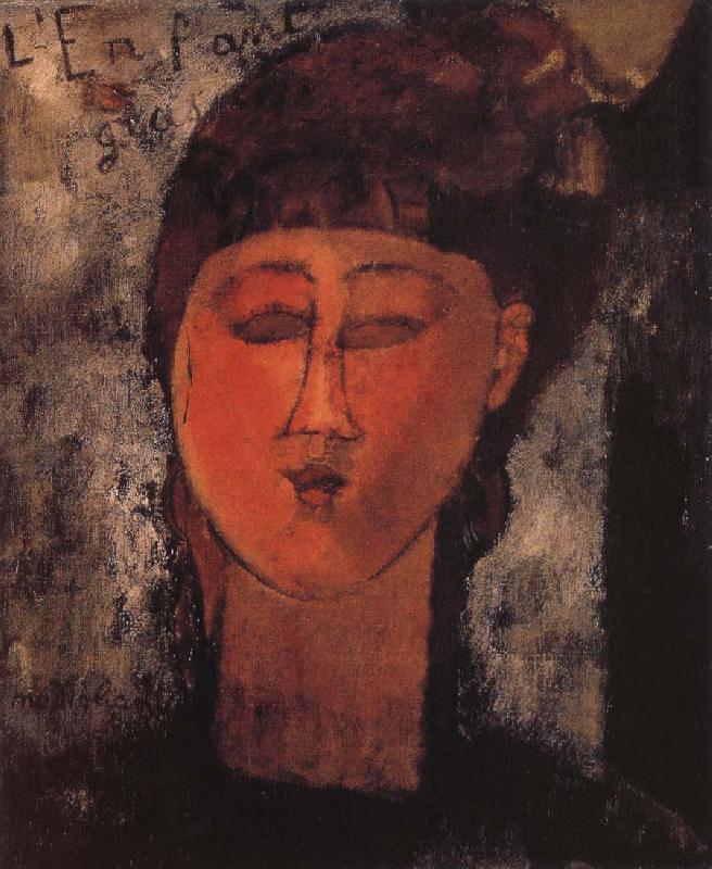 Amedeo Modigliani Girl with Braids oil painting picture